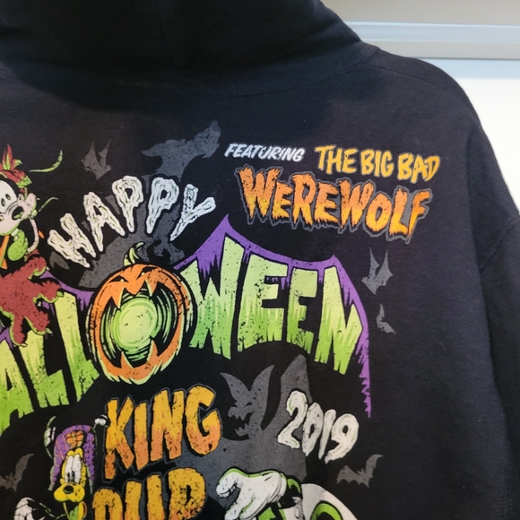 DISNEY Halloween 2019 Black Hooded Zip Up Size M - Picture 8 of 11